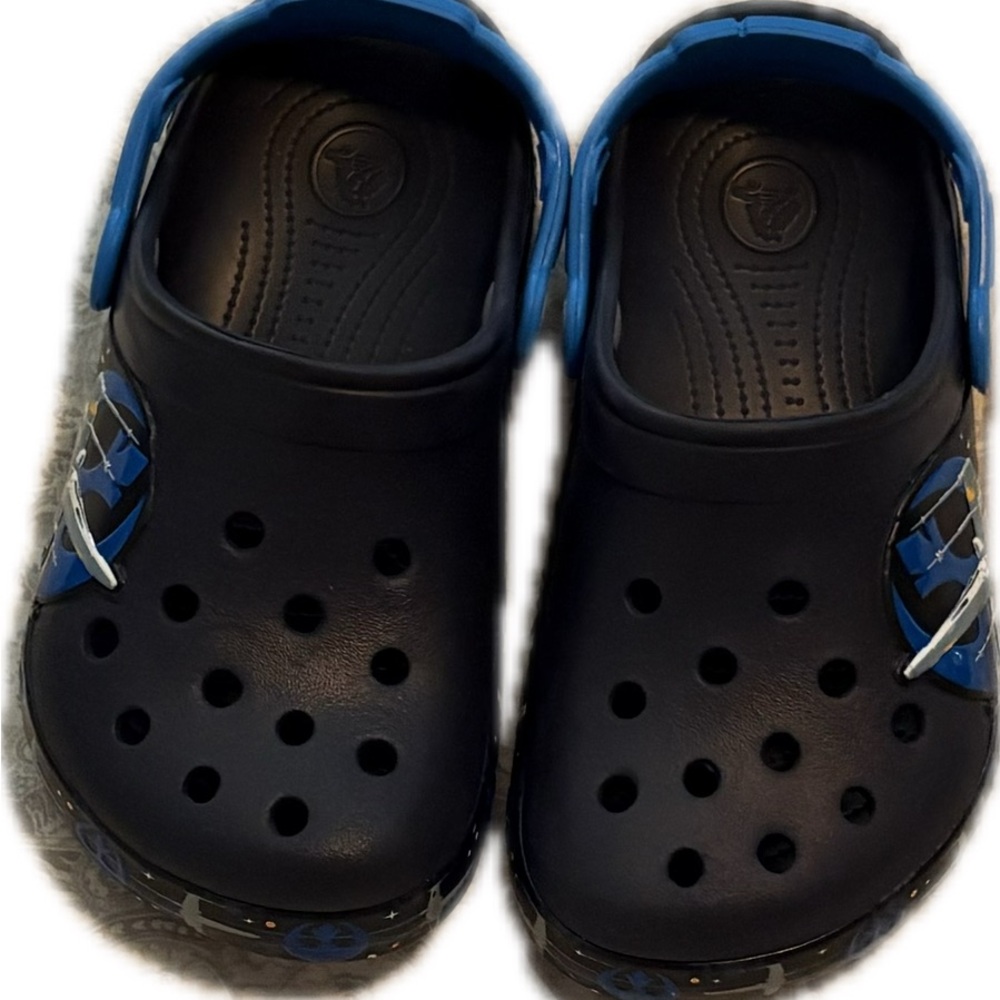 Kids Blue and Black Clogs